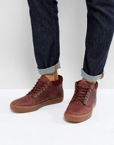 Timberland - Adventure Cupsole - Chukka in pelle a grana piena con suola alta in gomma - Rosso