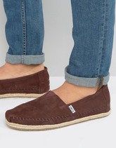 TOMS - Espadrillas classiche in nabuk - Marrone