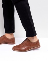 ASOS - Scarpe stringate in cuoio sintetico con suola a contrasto - Cuoio