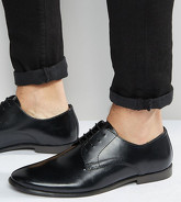 ASOS - Scarpe derby a pianta larga in pelle - Nero