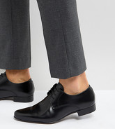 ASOS - Scarpe derby a pianta larga nere in pelle - Nero