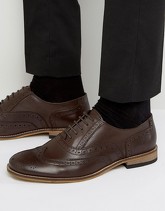 Dune - Braker - Scarpe brogue in pelle marrone - Marrone