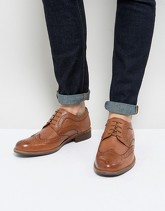 Silver Street - Scarpe brogue eleganti in pelle color cuoio - Cuoio